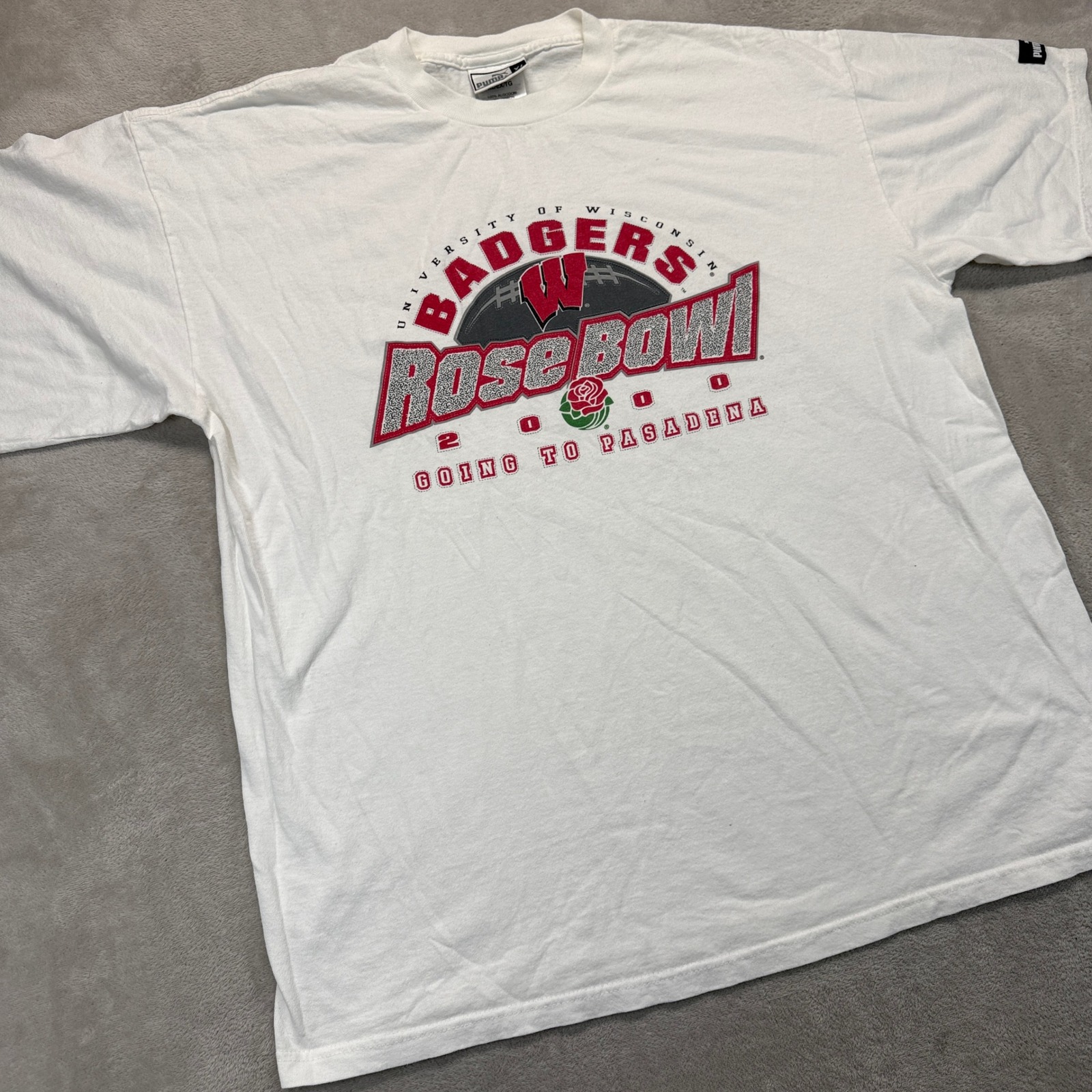 Vtg Wisconsin Badgers Shirt Mens Xl Rose Bowl 2000 Football College Ncaa Y2k